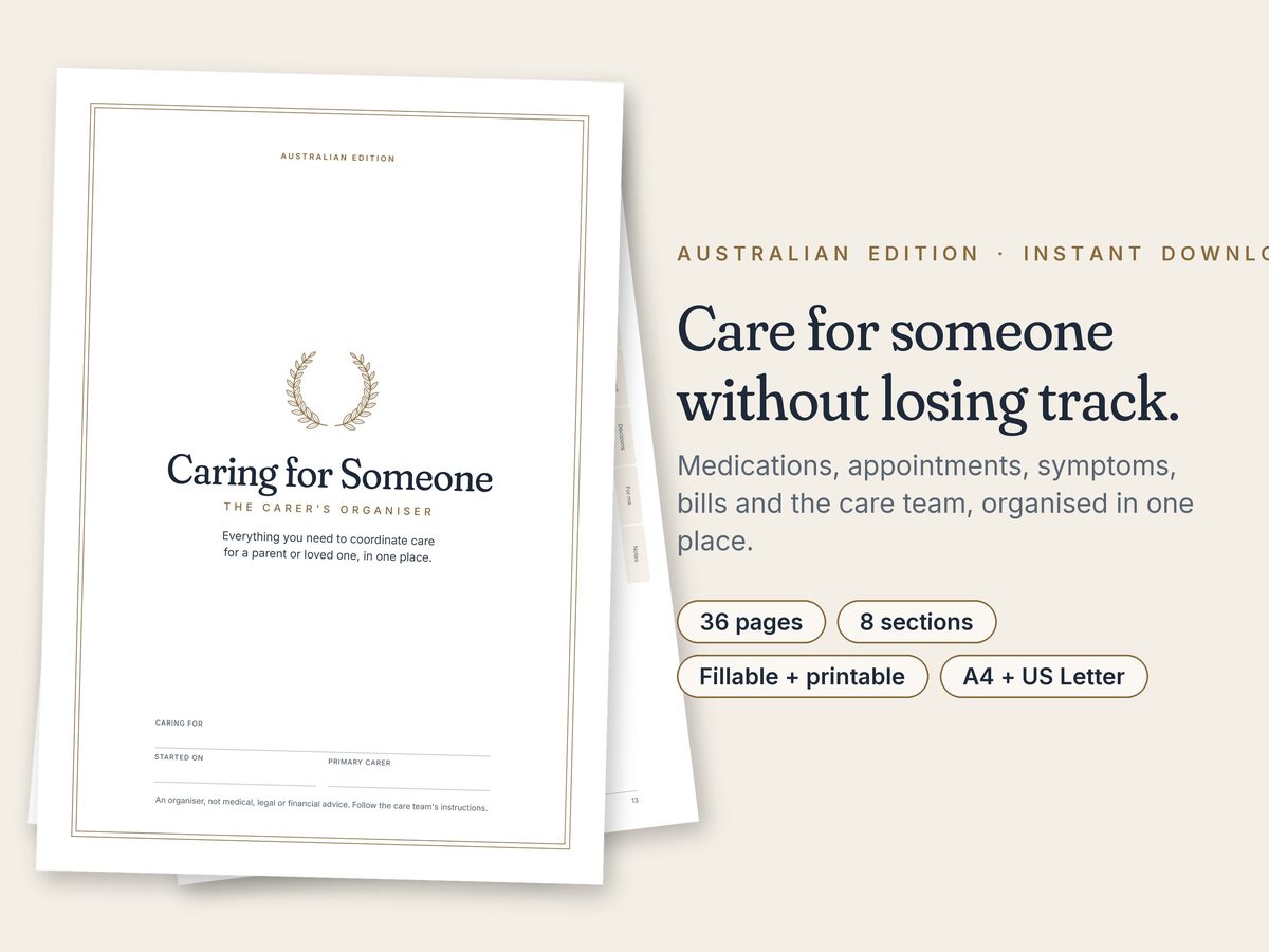 Caring for Someone: The Carer's Organiser (Australia) pages
