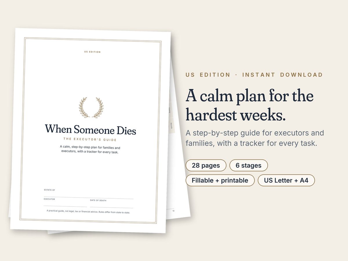 When Someone Dies: The Executor's Guide (US) pages