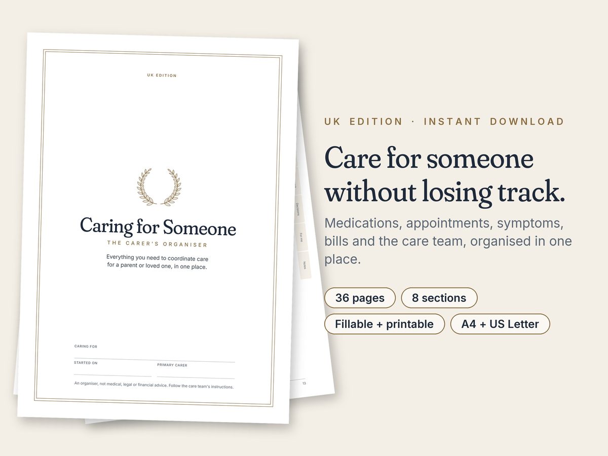 Caring for Someone: The Carer's Organiser (UK) pages
